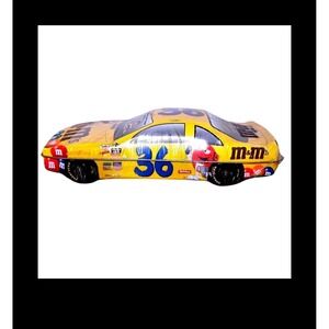 Vintage M&M's Racing #36 Yellow Stock Car Collectible Tin Factory Sealed 10oz